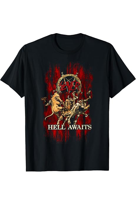 Amazon.com: Slayer - Hell Awaits Jumbo T-Shirt : Clothing, Shoes 