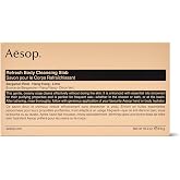 Aesop Refresh Body Cleansing Slab, Bergamot Rind, Ylang Ylang, 10.9oz | Solid bar soap enriched with purifying botanical oils, with a citrus, floral and fresh aroma. Suited to most skin types.