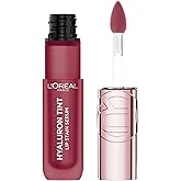 L'Oreal Paris Hyaluron Tint Lip Stain Serum, Long Lasting, Hydrating Lip Makeup Infused with Hyaluronic Acid, 490 Berry Jolie (Rich Deep Berry)