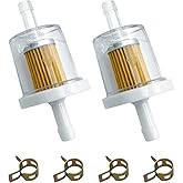 Strongthium 691035 493629 1/4" 40 Micron Inline Fuel Filter Kit | Compatible with Briggs and Stratton Kawasaki 490190027 84001895 80025019 Toro Craftsman MTD Snapper Lawn Tractor Generator