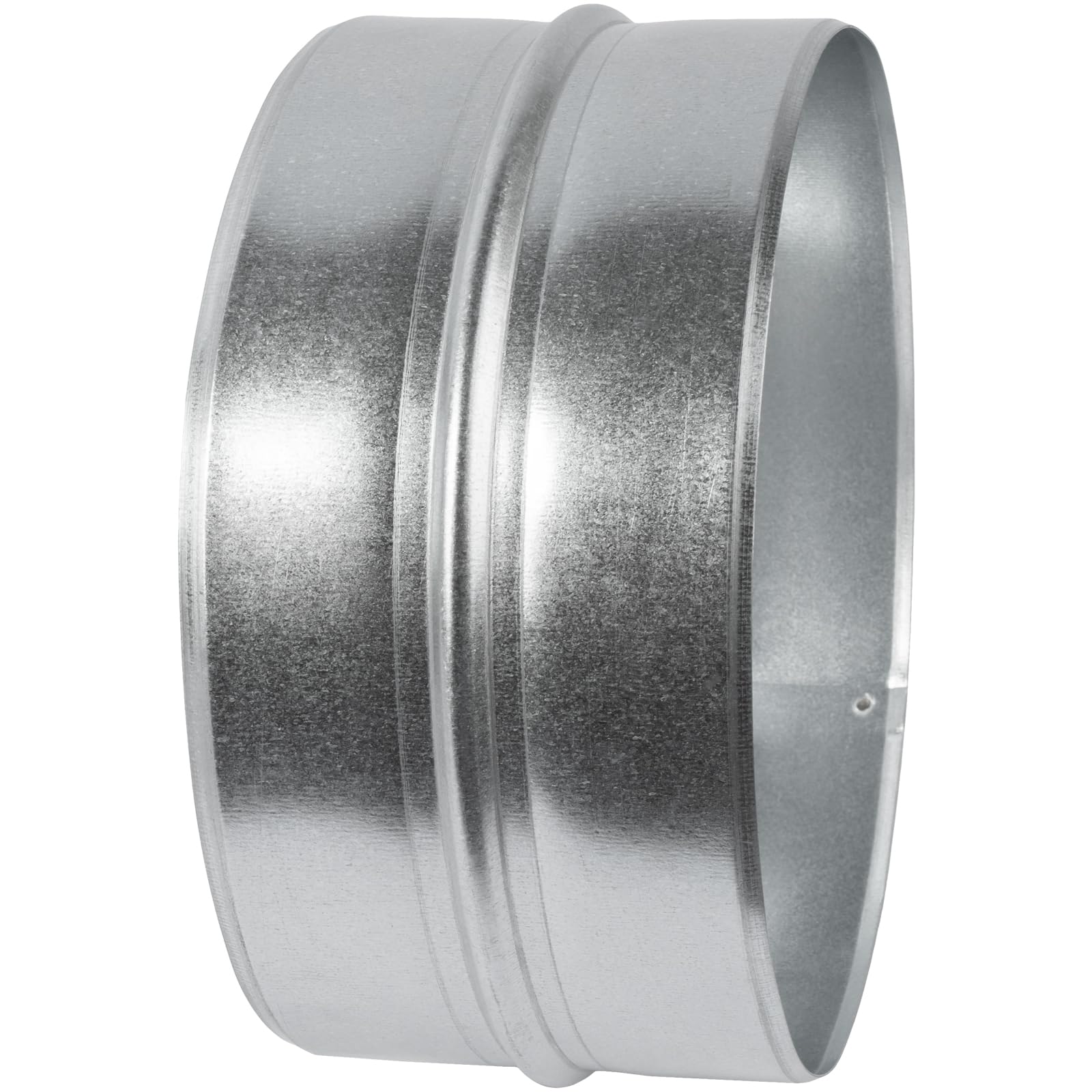Photo 1 of Vent Systems 8'' Inch Galvanized Steel Duct Connector - Round Ventilation Duct Extension - Metal Vent Coupler - Metal Hose Coupling - Galvanised Pipe Connector