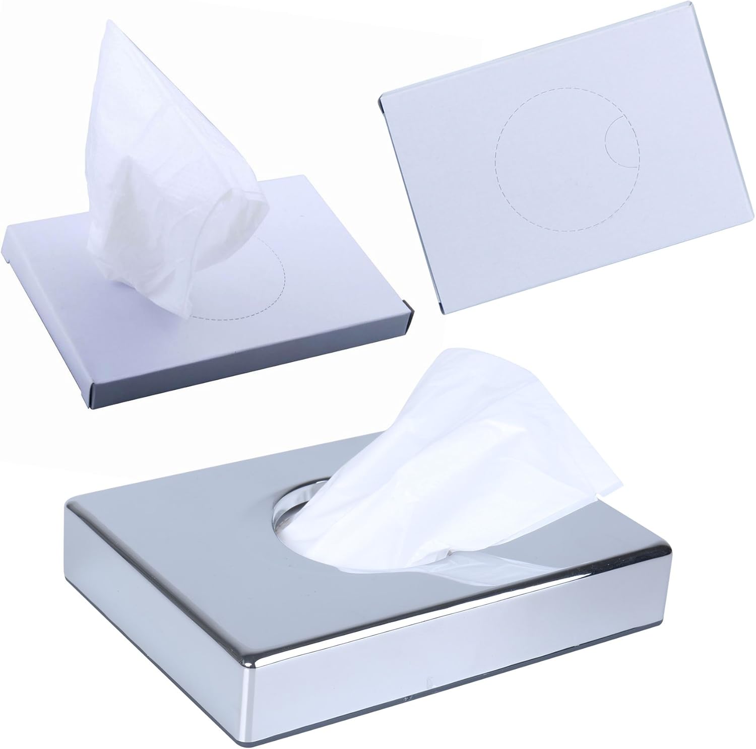 Silver Women's Hygienic Bag Dispenser Plastic for Sanitary Bag(with 50