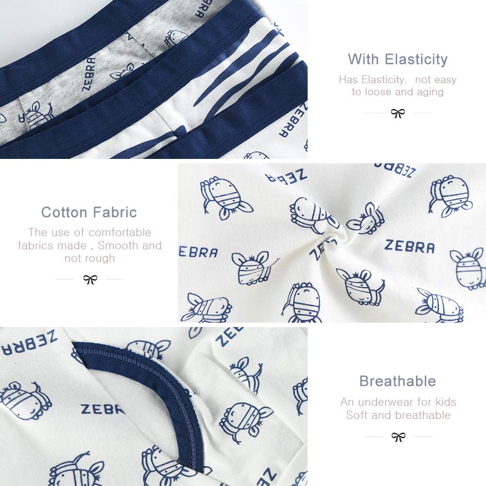 slaixiu Soft Cotton Kids Underwear Cartoon Boys Boxer Briefs 4-Pack (UW75-No.9-110)