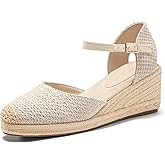 Coutgo Women's Platform Wedge Espadrilles Sandals