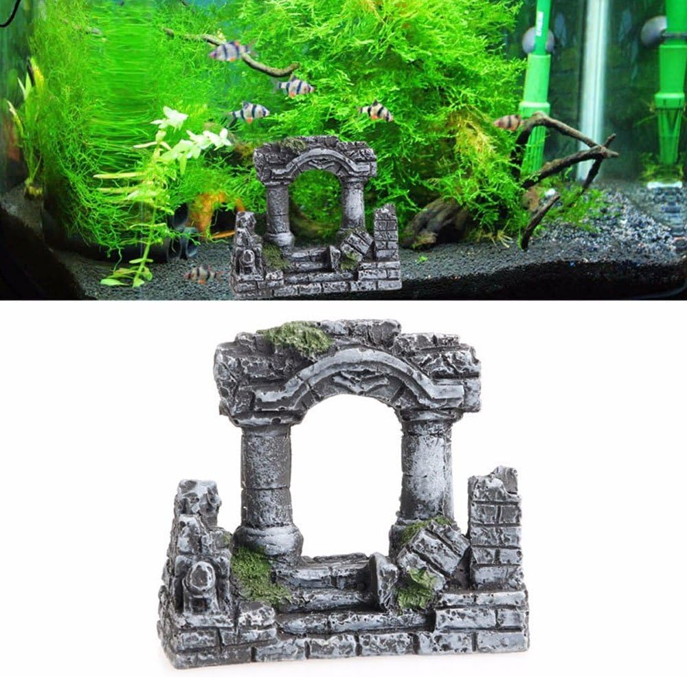 Ancient Ruins Roman Columns Ruin Aquarium Decoration Resin Ornament