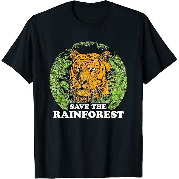 Amazon.com: Retro Style Save The Rainforest Earth Day Gift T