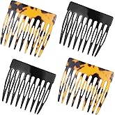 Bewudy 4pcs French Hair Side Combs, Small Combs for Twist Hair Styling Strong Hold Hair Comb Clips for Women Decorative Clips