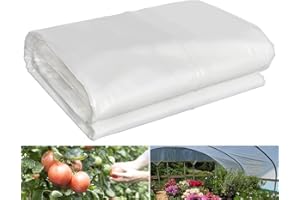 Ansgery 6 Mil Greenhouse Plastic,25FT*40FT Greenhouse Plastic,Plastic Sheeting Heavy Duty,Greenhouse Cover UV Resistant,Green House Plastic Covering