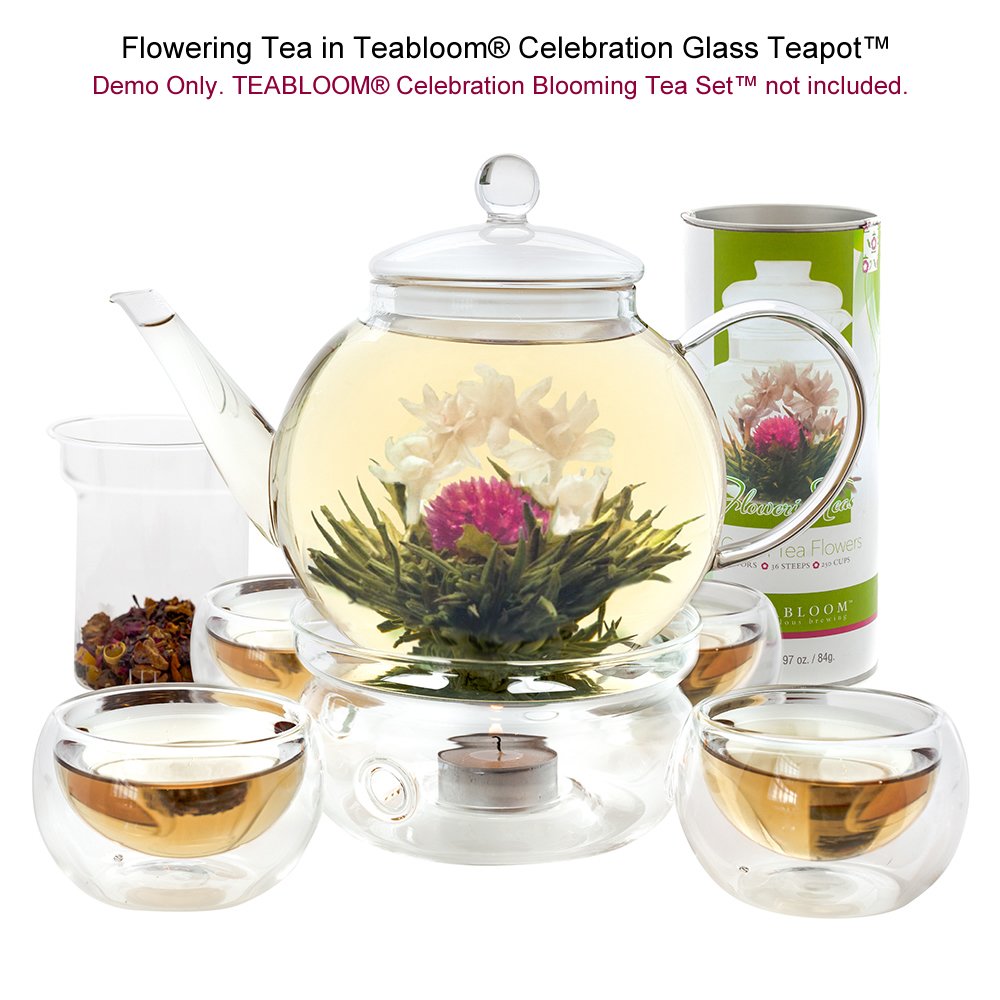 Teabloom Natural Flowering Tea 12 Unique Varieties of Blooming Tea