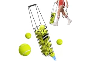 LIASTRON Tennis Ball Hopper Basket Pickleball Picker Upper Pickleball Ball Basket Pickup Hopper Retriever Collector for Balls for Easy Picking Metal Durable Portable Large Capacity Coaches Training