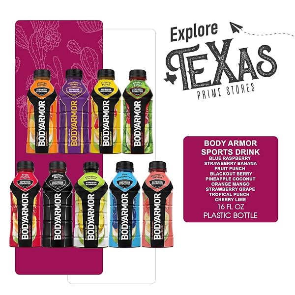 BODYARMOR FLASH I.V. ELECTROLYTE BEVERAGE, GRAPE, HYDRATION DRINK WITH COCONUT WATER FOR RAPID REHYDRATION, POST WORKOUT RECOVERY, 20 FL OZ (PACK OF 12)