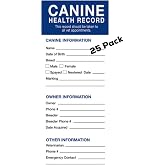 Revival Animal Health, Dog Health Record Booklets, Track Vaccinations, Exams, Deworming &amp; Treatments &ndash; Veterinary Record Keeper, Customizable &amp; Compact Format for Pet Owners, Shelters &amp; Vets, 25 Pack