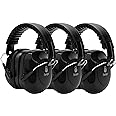 3 Pack Ear Protection For Shooting, SNR 34dB Hearing Protection Noise Cancelling Earmuffs, Shooting Ear Protection Ear Muffs for Noise Reduction, Hearing Protection Ear Muffs for Gun Range/Shooters