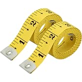 Unitedprime Flexible Tape Measure Pack of 2, Accurate Dual Scale Standard &amp; Metric Measurements Tape,Soft Measuring Tape for Body, Weight Loss Sewing Tailor Craft Ruler,Blue,150cm/60 inch