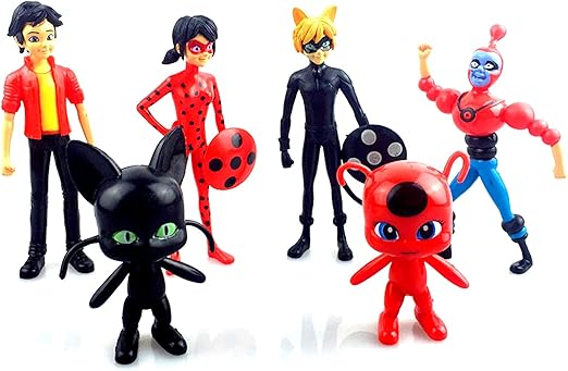 figuras de ladybug y cat noir