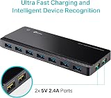 TP-Link UH720 Powered USB Hub 7 Data Ports 2 Smart Charge Ports 12V/4A view 5