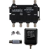 Reliable Cable Products 4-Port TV/Antenna/HDTV Digital Signal Amplifier/Booster/Splitter Includes F59 Terminators and LTE Filter (Lindsay LSA84) NOT for Satellite Systems
