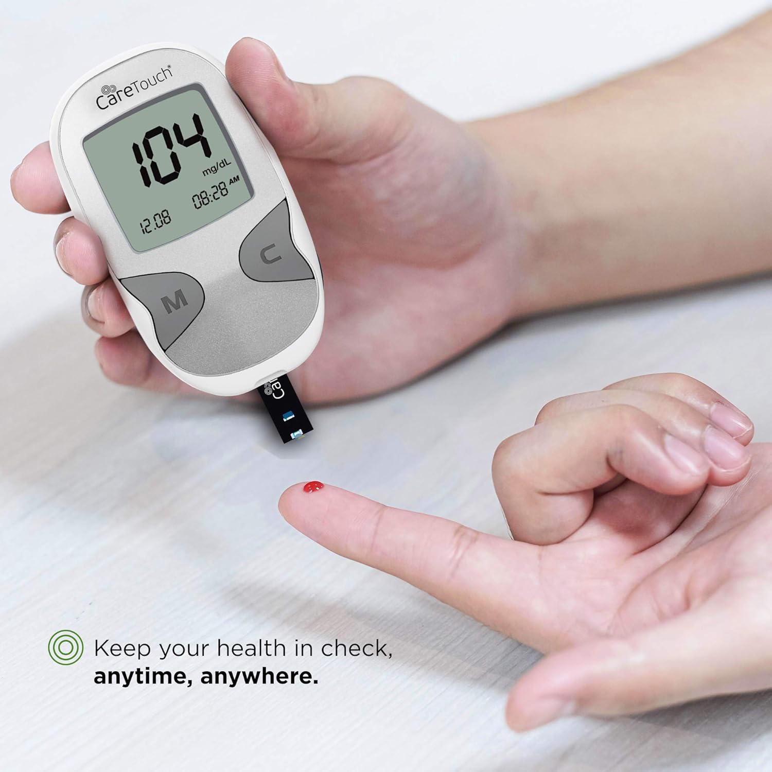 Care Touch Diabetes Testing Kit – Care Touch Blood Glucose Meter, 100 Blood Test Strips, 1 Lancing Device, 30 gauge Lancets-100 count and Carrying Case: Health & Personal Care