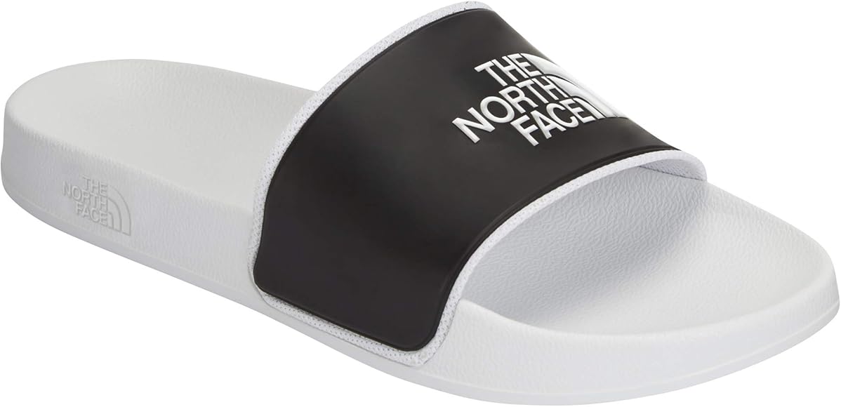 north face sliders white