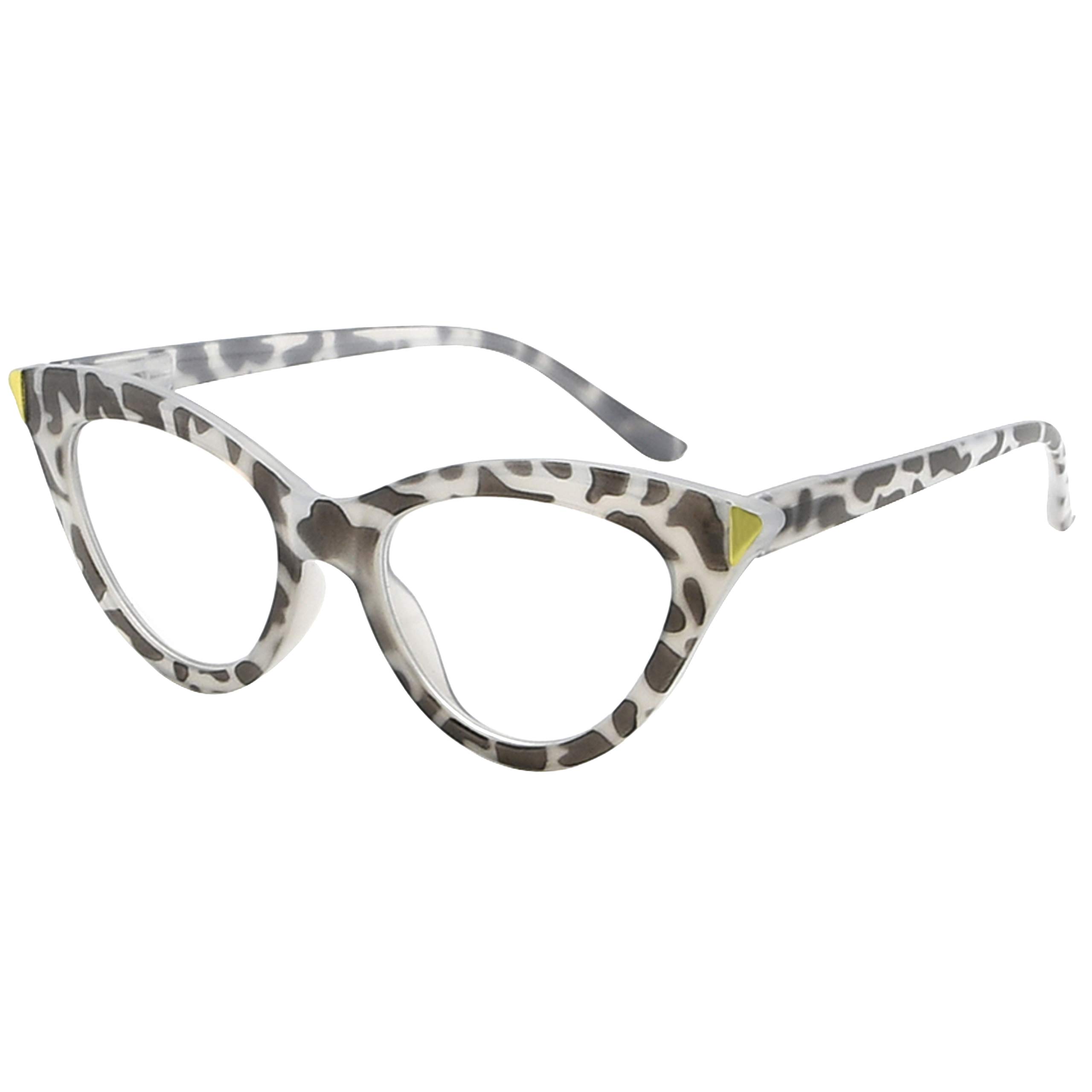 Eyekepper Reading Glasses for Women Cat-eye Style Ladies Readers - Grey Tortoise +1.75