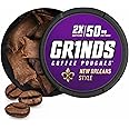 Grinds Coffee Pouches | Tobacco Free, Nicotine Free Healthy Alternative | 3 Cans of New Orleans | Made in the USA | 18 Pouches Per Can | 2x Caffeine 1 Pouch eq. 1/2 Cup of Coffee (New Orleans)