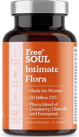 Free Soul Intimate Flora Bio Cultures 20B CFU + Cranberry 60 Caps