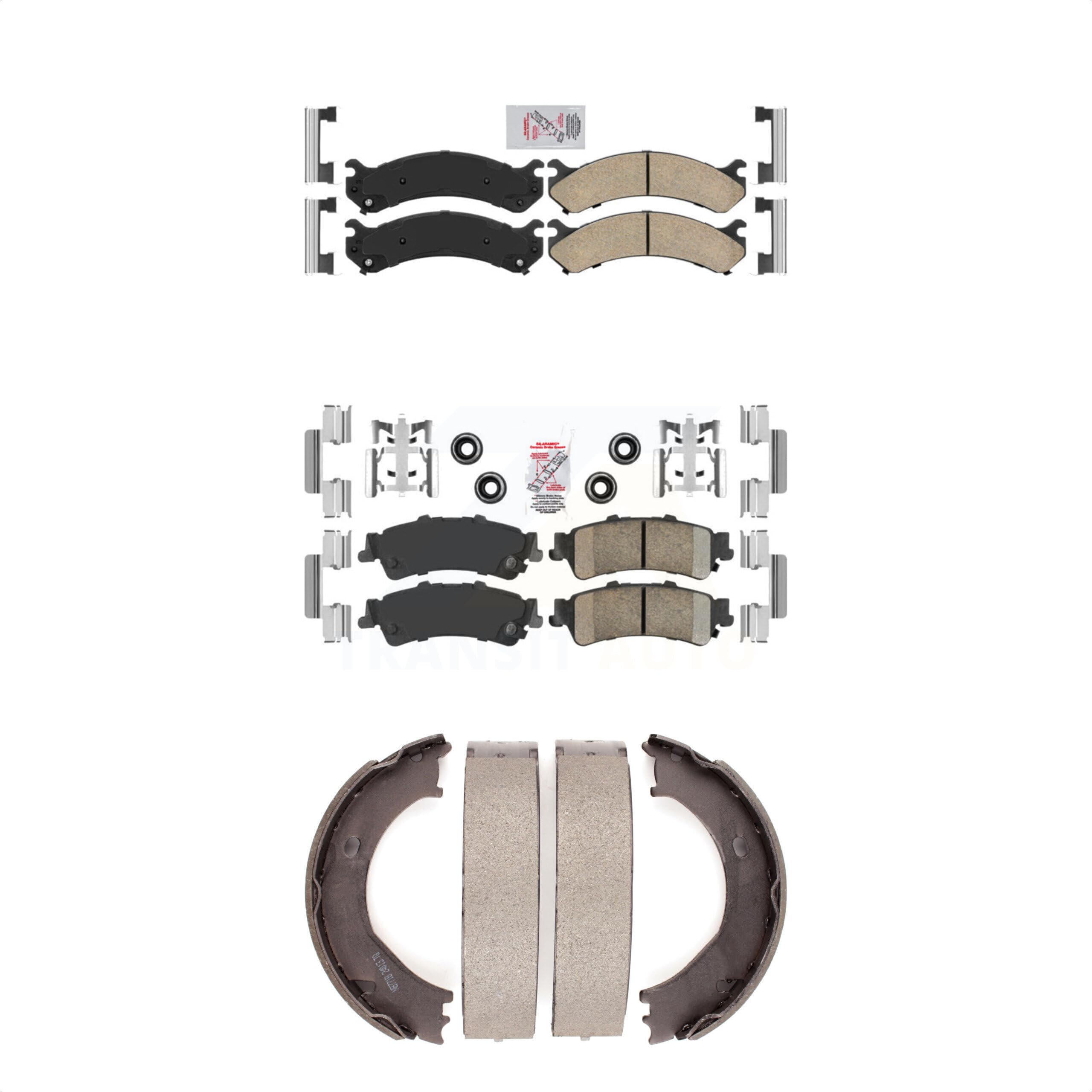 Transit Auto Front Rear Ceramic Disc Brake Pads Kit
