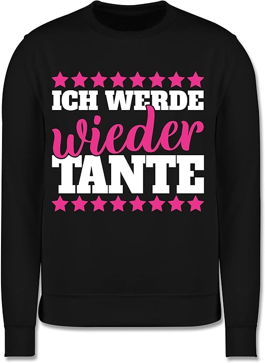 Shirtracer Sprüche Kind Ich werde Wieder Tante mit Sternen weiß