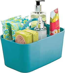 mDesign Cesta de baño con asa – Para usar como ...