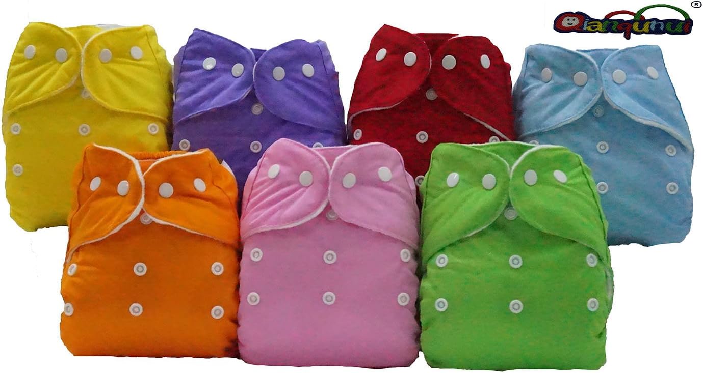 Lotto Pocket Washable Nappies 25 + 25 Microfibre Inserts – 7 Colours - Micro-Fleece
