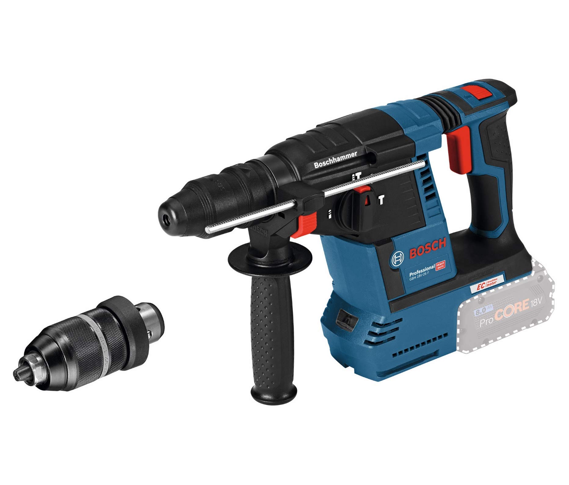 Bosch Professional 18V System Cordless Rotary Hammer GBH 18V-26 F (SDS Plus, Without Battery/Charger)