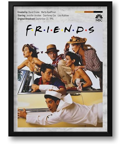 Quadro Decorativo Seriado Série Friends Referências 33x23cm