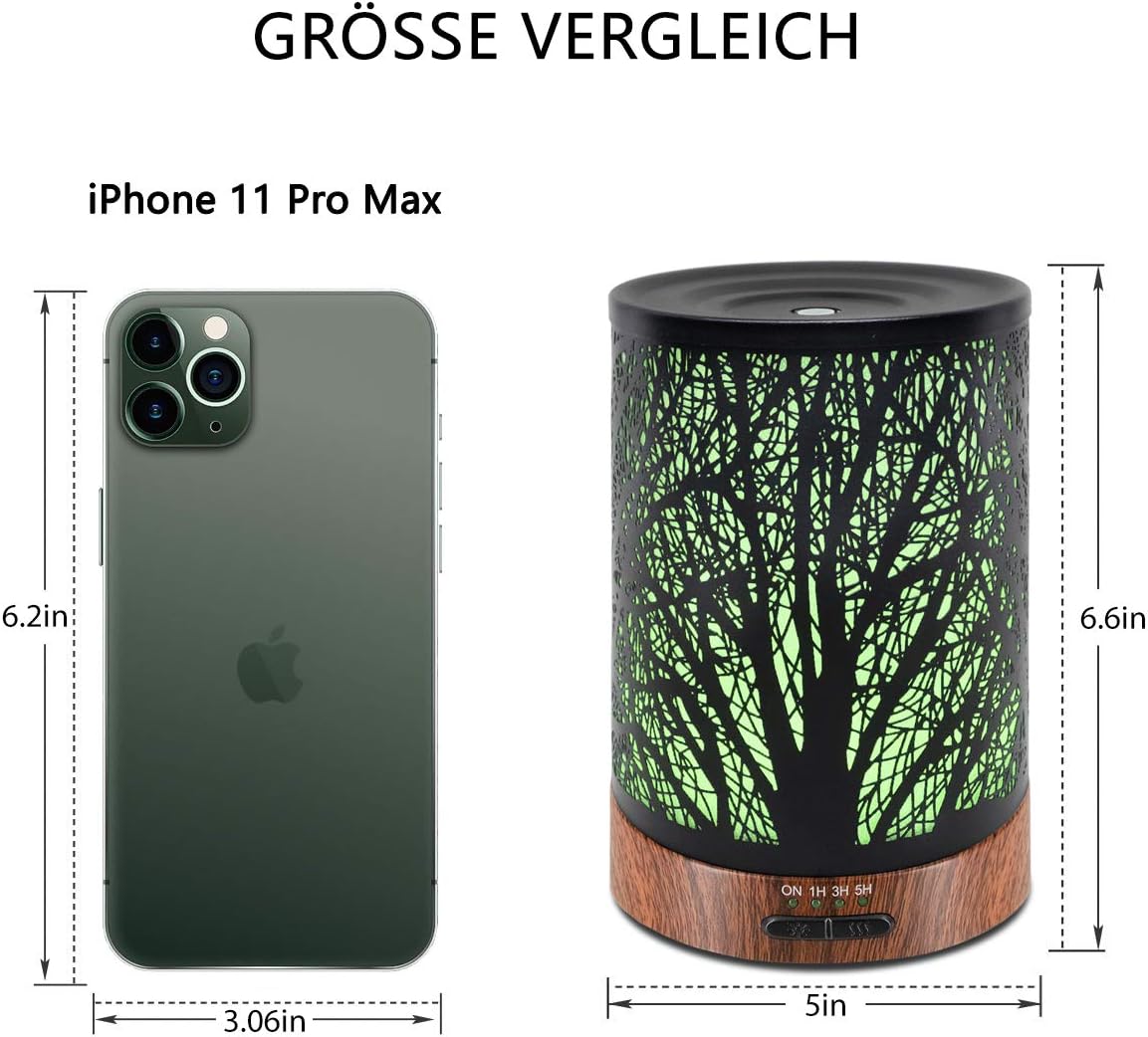 250ml Ultrasonique Diffuseurs D Huiles Essentielles Electrique Ferreuse Silencieux Humidificateur Minuterie Et Arret Automatique Sans Eau Pour La Maison Spa Yoga Massage Arbre Amazon Fr Hygiasne Et Soins Du Corps