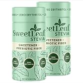 SweetLeaf Stevia Powder Shaker Jar, Sugar Free - 4 Oz, 2 Pack | Zero Calorie Sweetener No Erythritol, Stevia Leaf Extract, Natural Sugar Substitute for Coffee &amp; Baking