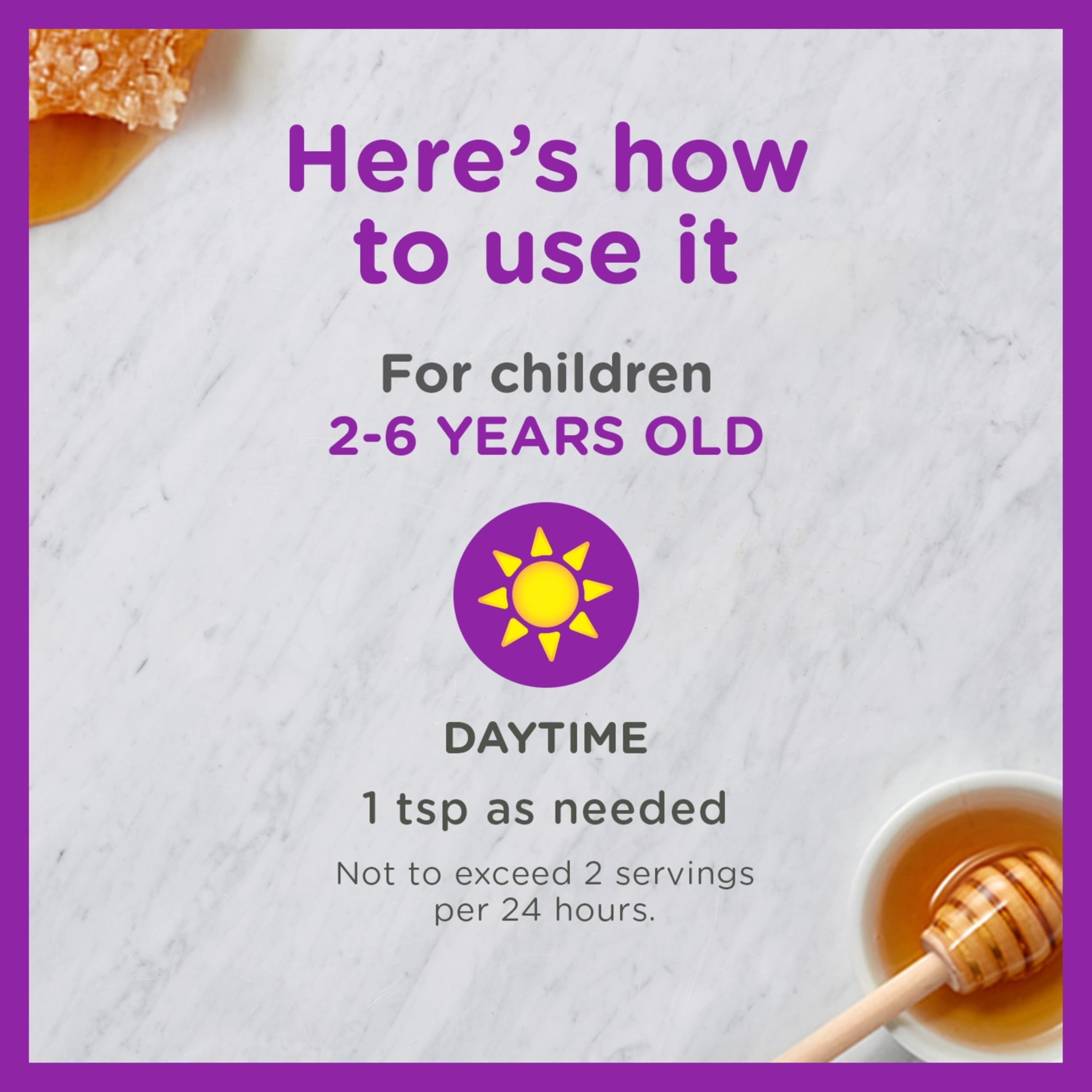 Zarbee's Children's Daytime Honey Cough Syrup + Immune for Kids 2+, Cough Syrup with Soothing Dark Honey, Real Elderberry, Vitamin D & Zinc, Drug & Alcohol-Free, Mixed Berry, 4 fl. oz