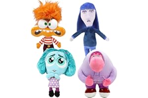 BYKTISO 4 Pcs Inside 2 Out Plush Toys, Anxiety Plush, Joy Sad Embarrassment Pillow Plushies, Soft Doll Best Gift Choice for Birthday for Movie Fans