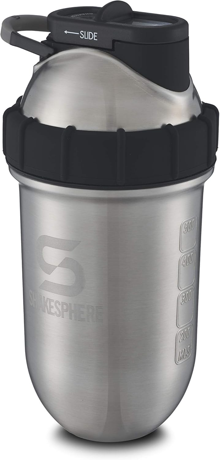 ShakeSphere Tumbler Steel: Protein Shaker Bottle Keeps Hot Drinks HOT & Cold Drinks Cold - Image 3