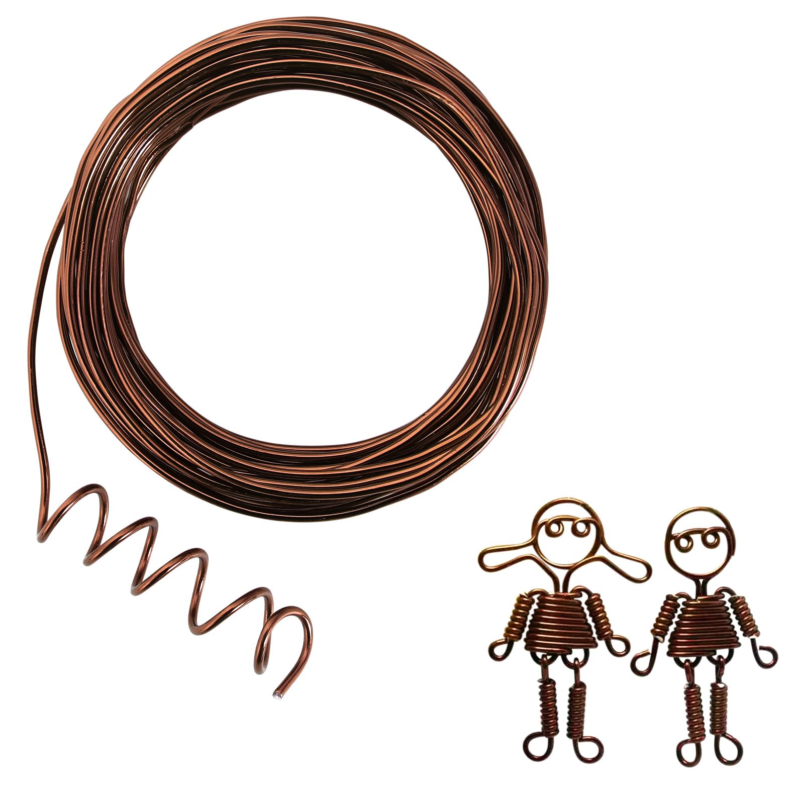50 Feet Copper Aluminum Craft Wire, 12 Gauge 2mm Thickness Sculpting Wire, Armature Wire for Sculpting, Bendable Metal Craft Wire for Making Dolls Skeleton DIY Crafts — image 1