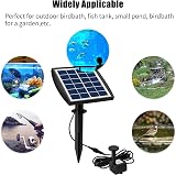 Decdeal 6V/2W Solar Fountain Pump with Adjustable Panel for Pond Garden view 3