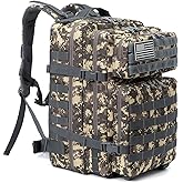QT&QY 45L Military Tactical Backpacks Molle Army Assault Pack 3 Day Bug Out Bag Hiking Treeking Rucksack…