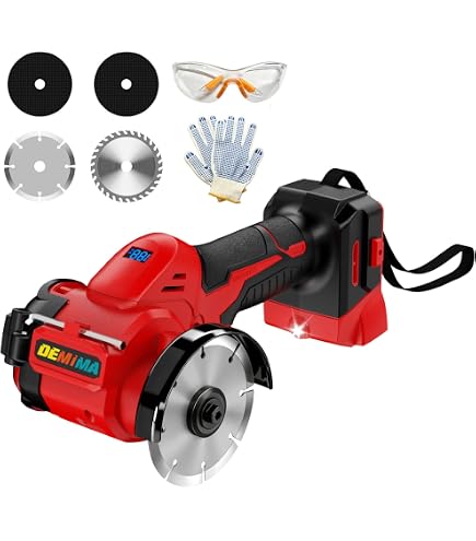Cordless Cut Off Tool – Compatible With Milwaukee 18V Battery, 18,000 RPM Brushless Motor, 3 Speeds, 4 Blades & Dust Cover