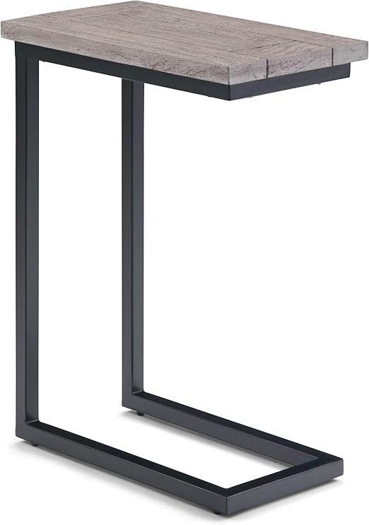 Amazon Com Simplihome Skyler Solid Mango Wood And Metal 18 Inch Wide Rectangle Industrial C Side Table In Birch Fully Assembled For The Living Room And Bedroom Furniture Decor