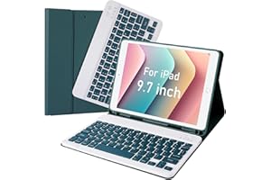 LAMA Keyboard Case for iPad 9.7 inch 2018 (6th Gen)/ 2017 (5th Gen)/2016 iPad Pro/iPad Air 2/1, Thin - Detachable - Wireless 