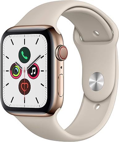 Apple Watch Series 5(GPS + Cellularモデル)- 44mmゴールドステンレススチールケースとストーンスポーツバンド - S/M & M/L