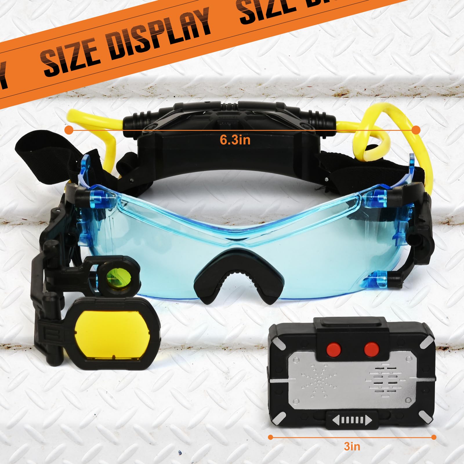 Madzee Spy Gear Toy Set for Kids – LED Night Vision Goggles for Kids with Micro Voice Disguiser