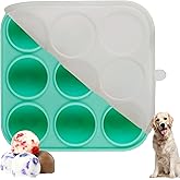 9Cavities Silicone Dog Treat Mold with Lid for Woof Pupsicle & Power Chewer Pupsicle, Frozen Dog Treat Molds for Making Refill Treats, Reusable Treat Tray for The Pupsicle Toy 25-75lbs (Large)