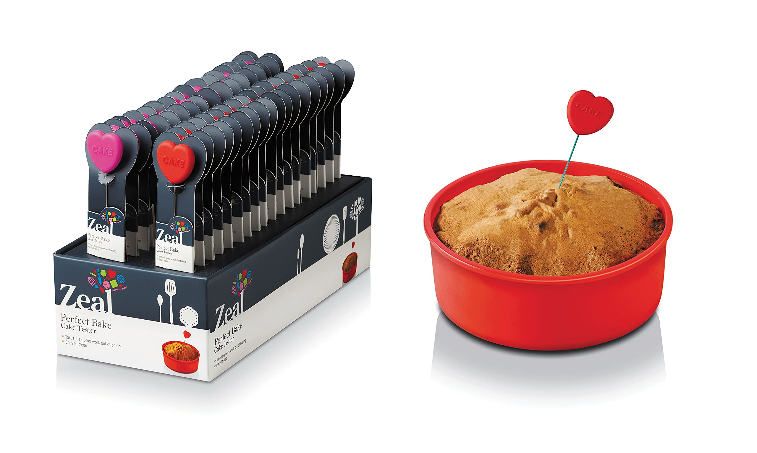 Zeal NB33R Cake Tester, Carbon Steel, Red, 20cm