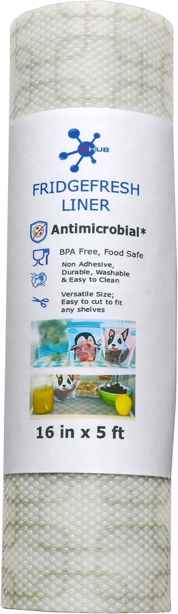 ACHub BPA Free, Antibacterial Refrigerator Shelf Liner