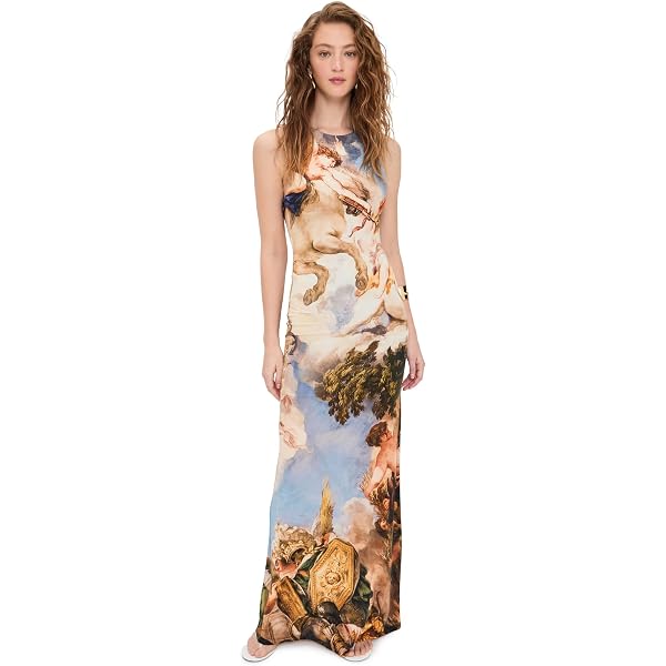 alice + olivia Women's Arista Sleeveless Cross Back Pleat Maxi Dress,  Solstice, Purple, 0 at Amazon Women's Clothing store