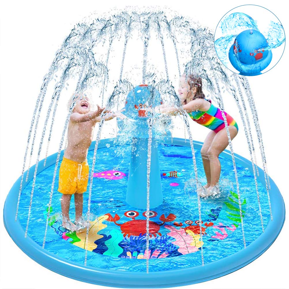 Buy VATOS Sprinkler Splash Pad for Kids Toddlers, 67" Kiddie Pool UFO